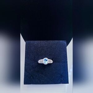 New Blue topaz sterling silver ring